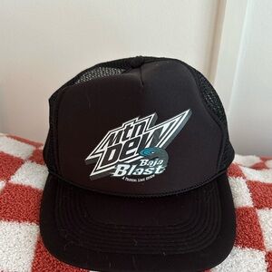 MT DEW BAJA BLAST TRUCKER HAT BLACK